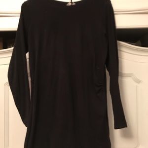Maternity black, long sleeve T-shirt